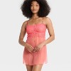 Women's Straight Neck Lingerie Babydoll Slip Dress - Auden™ - 3 of 3