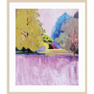35"x41" Lilac Summer by Marco Cazzulini Wood Framed Wall Art Print Brown - Amanti Art - 1 of 4