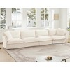 Oversized 156.6" Chenille Slipcovered 4 Seater Modular Sectional Sofa with French Edges and Removable Covers, 4-Piece Free combination - 3 of 4