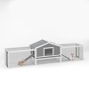 LAOTIES 2 Story Large Rabbit Hutch for Outdoor,Weatherproof Bunny Cage with Run,Pull Out Tray And Asphalt Roof for Small Animals - 3 of 4