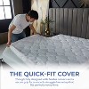 Waterproof Mattress Pad, Soft Bamboo Viscose Fitted Mattress Cover, Breathable Cooling Cover with Deep Pocket Fits Up to 16", Machine Washable - 3 of 4