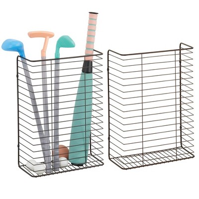 mDesign Metal Wire Wall Mount Storage Organizer : Target