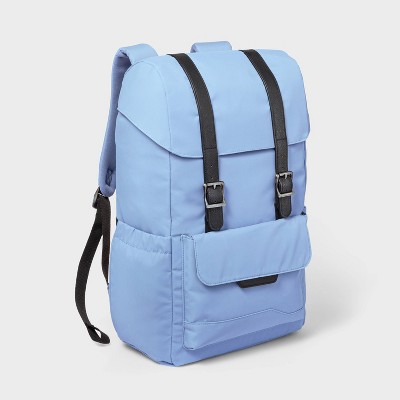 Jansport Messenger Bag Shoulder Strap Adjustable Black Blue Buckle Flap