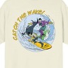 Batman 66 TV Catch The Wave Adult Off-White Crew Neck Short Sleeve T-shirt - 4 of 4