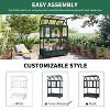 Hrinhom 47.2"W Garden Wood Portable Cold Frame with Movable Wheels - 4 of 4