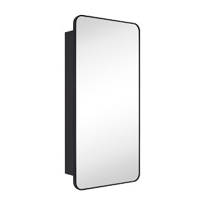 TEHOME Garnes Rectangular Recessed or Surface Mount Metal Medicine Cabinet with Mirror - 1 of 4