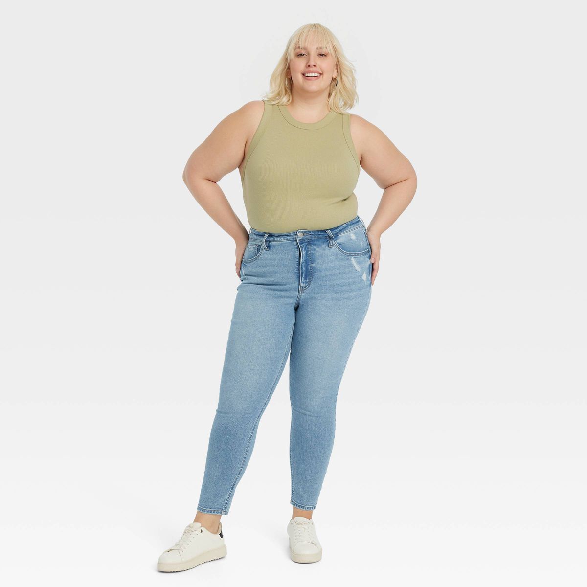 Women's High-Rise Skinny Jeans - Ava & Viv™ Full Length - thumbnail 9