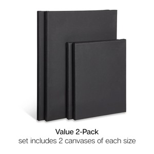 KINGART Black Stretched Canvas 4 pc - 1 of 4