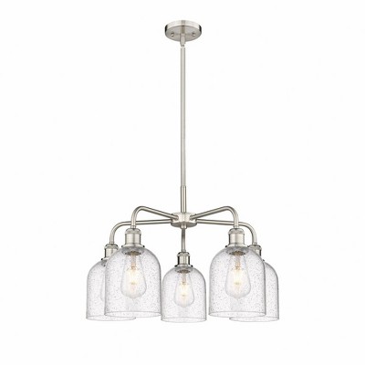 Bella - 5 Light Stem Hung Chandelier In Industrial Style-15 Inches Tall and 23.5 Inches Wide