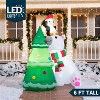 Joyfy 6 FT Tall Christmas Inflatable Decoration, Polar Bear with Penguin & Xmas Tree Inflatable with Built-in LEDs for Xmas Party Outdoor Yard Decor - 2 of 4