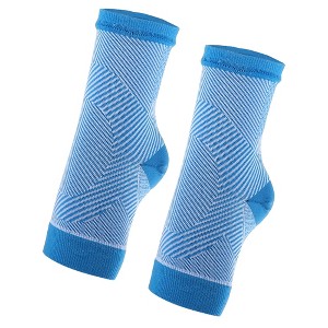 Unique Bargains Pair Ankle Compression Sleeve Socks Foot Ankle Brace for Men Women Achilles Tendon - 1 of 4