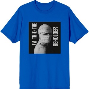 "In The Eyes of the Beholder" Album Cover Bandaged Face Adult Crew Neck Short Sleeve Tee - 1 of 2