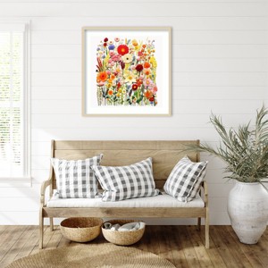 Amanti Art Wild Flower Patch III by Roozbeh Wood Framed Wall Art Print - 1 of 4