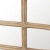 LuxenHome Natural Wood Finish Accent Arched Window Wall Mirror Brown - 4 of 4