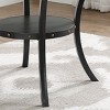 NicBex Dining Room Table for 4 Morden Round Dining Table Counter Height Table with Shelf and Brass Nail for Kitchen, Espresso - 2 of 4