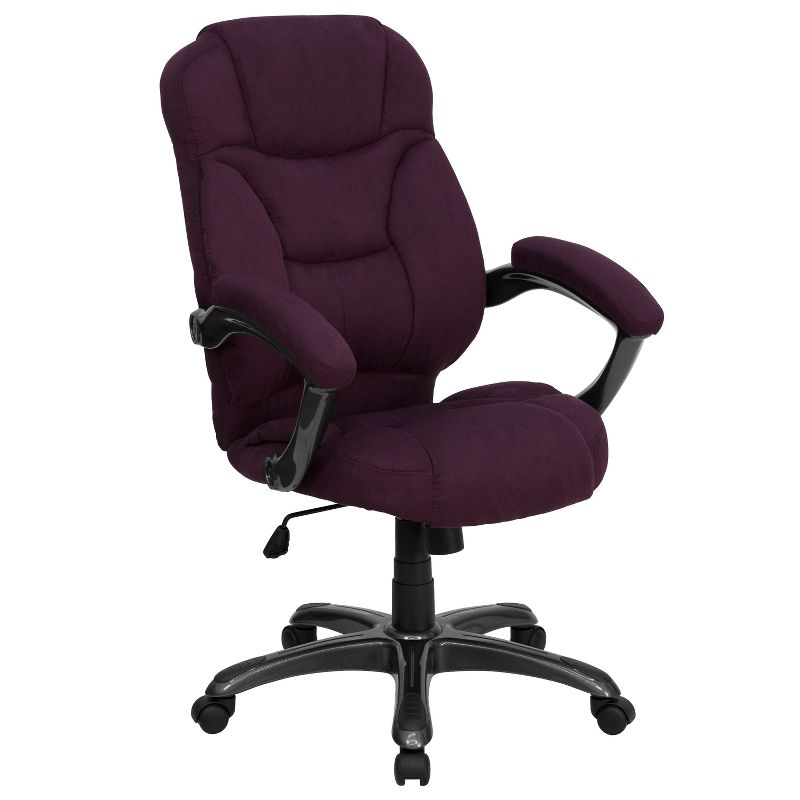 Emma and Oliver High Back Executive Ergonomic Office Chair with Silver Nylon Base and Arms, 1 of 5