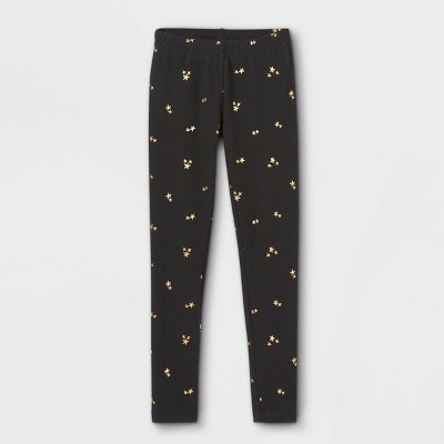 Girls' Dot Leggings - Cat & Jack™ Black XS