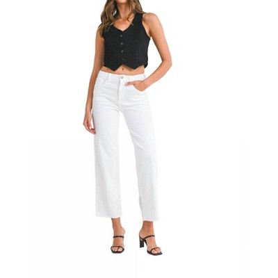Women's Classic Straight Leg Pants - JUST BLACK DENIM