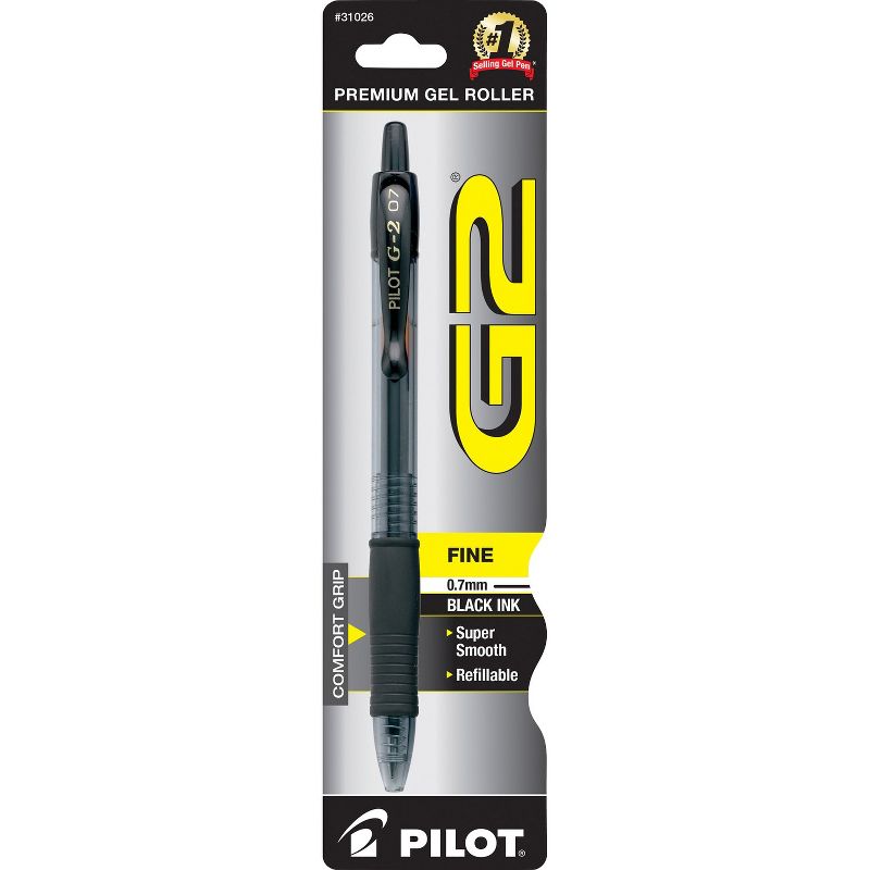 Pilot G2 Gel Pen Retractable Fine Point Black 31026, 1 of 2