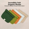 5pk Lumi Muslin Burp Cloths for Baby Boys, Girls, Organic Baby Burp Cloths, Burping Cloths for Babies - 4 of 4