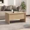 Clihome Modern Oak Coffee Table with Hidden Storage, Lift-Top Adjustable Design for Versatile Use & Style - 3 of 4