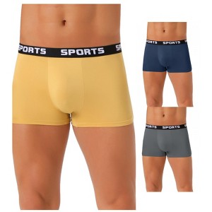 INSPIRE CHIC Men's 3 Pack Short Leg Stretch Underwear Boxer Briefs - 1 of 4