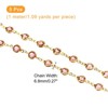 Unique Bargains Brass Bulk Smooth Decoration Rhinestone Chain for Jewelry Making DIY - 3 of 4