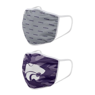 NCAA Kansas State Wildcats Adult Face Covering 2pk