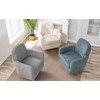 TOAOTBNBO Oversized Swivel Accent Chair with Ergonomic Armrests, Sofa Arm Chair with Metal Swivel Base Upholstered Chair for Hotel - 4 of 4