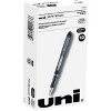 uni Jetstream Ballpoint Pen Fine Pen Point  0.7 mm Pen Point Size  Black Pigmentbased Ink  Blue Stainless Steel Barrel - Pack of 12 - image 2 of 4