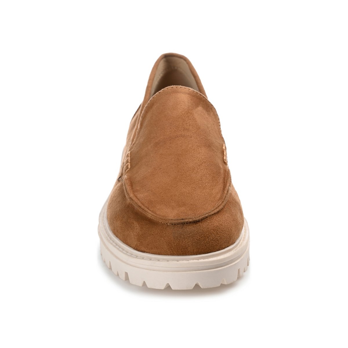 Женские туфли Journee Collection Women's Erika Medium and Wide Width Loafer Almond Toe Slip On Flats Tan 9.5WD — фото 6