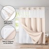 Americanflat 72x75 Hookless Waffle Pattern Shower Curtain - Water-Resistant Long Shower Curtain with Sheer Panel, Snap-In Liner, and Grommets - 4 of 4