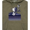 Men's - Peanuts - Snoopy Woodstock Ski Stripes Graphic Fleece Pullover Hoodie - 2 of 4