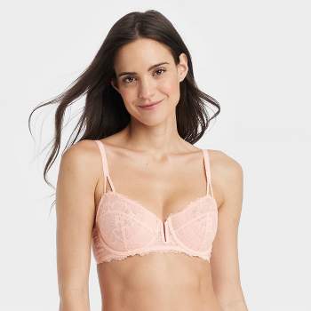 Women's Fishnet Lace Unlined Bra - Auden™ Pink 32d : Target