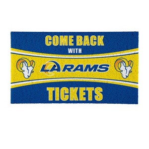 Evergreen Come Back with Tickets Los Angeles Rams 28" x 16" Woven PVC Indoor Outdoor Doormat - 1 of 4