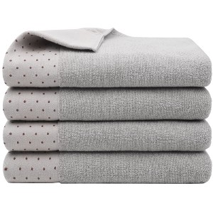 PiccoCasa Soft 100% Combed Cotton 600 GSM Highly Absorbent for Bathroom Shower Hand Towel Set - 1 of 4
