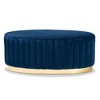 Kirana Velvet Fabric Upholstered and PU Ottoman Gold - Baxton Studio - 2 of 4