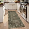 Washable Vintage Living Room Rugs, Soft Non Slip Distressed Floral Print Carpet, Bordered Stain Resistant Bedroom Rugs - 4 of 4