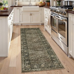 Washable Area Rugs for Living Room, Floral Rugs Oriental Vintage Rugs - 1 of 4