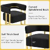 Mid-Century Modern Armchair, Upholstered Tufted Barrel Reading Chair for Bed Room, Office,  Black - 4 of 4