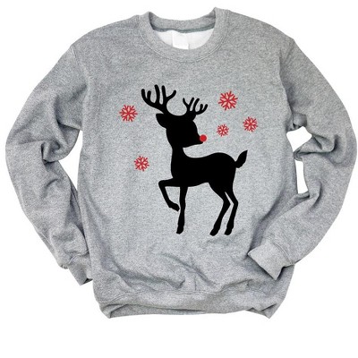 Simply Sage Market Women's Graphic Sweatshirt Rudolph Reindeer