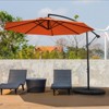 Tangkula 10FT Patio Offset Umbrella 8 Ribs Cantilever Umbrella w/Crank for Poolside Garden - 3 of 4