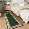 Washable Vintage Rug Non Slip Low Pile Rug Soft Throw Floor Cover Floral Foldable Indoor Carpet for Living Room Bedroom Playroom - 4 of 4