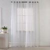 Lonnie 2-Piece Room Darkening Grommet Curtain 38" x 84" White by Rt Designers Collection - 2 of 4