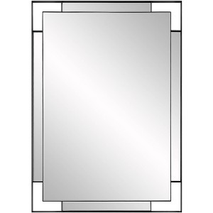 Uttermost Stellan Matte Black 27 3/4" x 39 3/4 Rectangular Wall Mirror - 1 of 1
