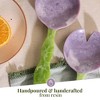 Folkulture Resin Salad Server Set of 2, 12 X 4.5 Inch - Lavender & Sage - 4 of 4