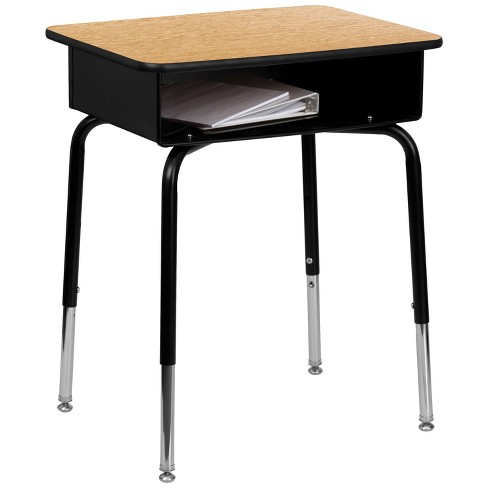 Emma + Oliver Triangular Natural Collaborative Adjustable Student Desk -  Home and Classroom