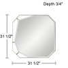 Possini Euro Design Burgoin Square Vanity Wall Mirror Modern Beveled Glass Brushed Bronze Iron Frame 31 1/2" Wide for Bathroom - 4 of 4