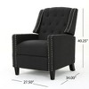 Mid Century Modern Fabric Wooden Back Recliner Chair for Adults, CENGHU Upholstered Single Sofa Chair with Nailhead Accents, Chesterfield Sofa Chair - 3 of 4