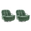 Franco Modern Upholstered Manual Swivel Rocker Recliner with Phone Holder Set of 2 - 2 of 2